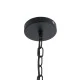 GloboStar® HELIX 01164 Vintage Industrial Κρεμαστό Φωτιστικό Οροφής Πολύφωτο 5 x E27 AC220-240V - Φ48 x Υ12cm - Μαύρο Μεταλλικό Πλέγμα - 5 Χρόνια Εγγύηση