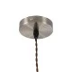 GloboStar® FLOWERON 01180 Vintage Κρεμαστό Φωτιστικό Πλέγμα Μονόφωτο 1 x E27 IP20 Χάλκινο & Μπρούτζινο Μέταλλο - Μ10 x Π10 x Y20cm