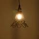 GloboStar® FLOWERON 01180 Vintage Κρεμαστό Φωτιστικό Πλέγμα Μονόφωτο 1 x E27 IP20 Χάλκινο & Μπρούτζινο Μέταλλο - Μ10 x Π10 x Y20cm