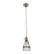 GloboStar® FLOWERON 01180 Vintage Κρεμαστό Φωτιστικό Πλέγμα Μονόφωτο 1 x E27 IP20 Χάλκινο & Μπρούτζινο Μέταλλο - Μ10 x Π10 x Y20cm