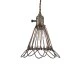 GloboStar® FLOWERON 01180 Vintage Κρεμαστό Φωτιστικό Πλέγμα Μονόφωτο 1 x E27 IP20 Χάλκινο & Μπρούτζινο Μέταλλο - Μ10 x Π10 x Y20cm