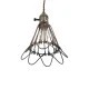 GloboStar® FLOWERON 01180 Vintage Κρεμαστό Φωτιστικό Πλέγμα Μονόφωτο 1 x E27 IP20 Χάλκινο & Μπρούτζινο Μέταλλο - Μ10 x Π10 x Y20cm