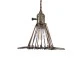 GloboStar® FLOWERON 01180 Vintage Κρεμαστό Φωτιστικό Πλέγμα Μονόφωτο 1 x E27 IP20 Χάλκινο & Μπρούτζινο Μέταλλο - Μ10 x Π10 x Y20cm