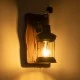 Vintage επιτοίχια απλίκα kelvo® BRASRA για λάμπα E27 AC 220-240V IP20 καφέ & μαύρο 15x20x30cm