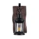 Vintage επιτοίχια απλίκα kelvo® BRASRA για λάμπα E27 AC 220-240V IP20 καφέ & μαύρο 15x20x30cm