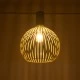 GloboStar® SCANDI 01267 Vintage Industrial Κρεμαστό Φωτιστικό Οροφής Μονόφωτο 1 x E27 AC220-240V IP20 - Φ38 x Υ50cm - Μπεζ Μεταλλικό Πλέγμα - 5 Χρόνια Εγγύηση