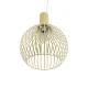 GloboStar® SCANDI 01267 Vintage Industrial Κρεμαστό Φωτιστικό Οροφής Μονόφωτο 1 x E27 AC220-240V IP20 - Φ38 x Υ50cm - Μπεζ Μεταλλικό Πλέγμα - 5 Χρόνια Εγγύηση