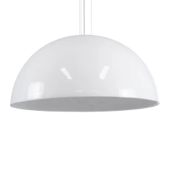 Μοντέρνο κρεμαστό φωτιστικό οροφής SERENIA μονόφωτο AC 220-240V λευκό γύψινο καμπάνα Φ90