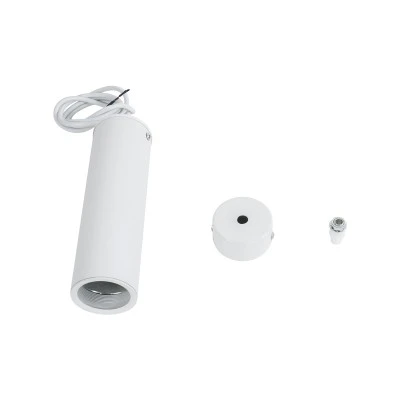 Μοντέρνο κρεμαστό φωτιστικό οροφής CANNON Spot Gu10 AC 220-240V μονόφωτο λευκό μεταλλικό Φ6