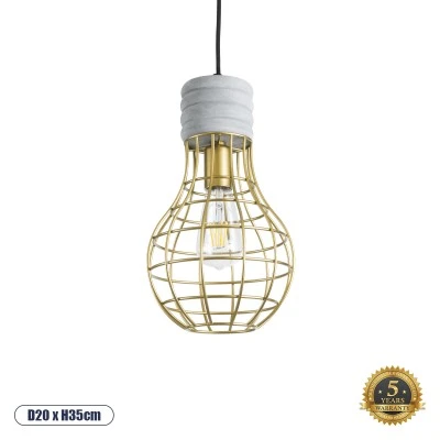 Μοντέρνο Industrial DURANT κρεμαστό φωτιστικό 1 x E27 AC 220-240V οροφής μονόφωτο γκρι μπεζ τσιμέντο πλέγμα Φ20 Μοντέρνο Industrial DURANT κρεμαστό φωτιστικό 1 x E27 AC 220-240V οροφής μονόφωτο γκρι μπεζ τσιμέντο πλέγμα Φ20