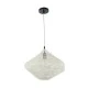 GloboStar® KENTUCKY 01862 Vintage Κρεμαστό Φωτιστικό Πλέγμα Μονόφωτο 1 x E27 IP20 Μπεζ Μέταλλο - Μ40 x Π40 x Υ30cm