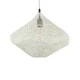 GloboStar® KENTUCKY 01862 Vintage Κρεμαστό Φωτιστικό Πλέγμα Μονόφωτο 1 x E27 IP20 Μπεζ Μέταλλο - Μ40 x Π40 x Υ30cm