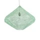 GloboStar® KENTUCKY 01866 Vintage Κρεμαστό Φωτιστικό Οροφής Μονόφωτο 1 x E27 AC220-240V IP20 - Φ60 x Υ50cm - Apple Green Μεταλλικό Πλέγμα - 5 Χρόνια Εγγύηση