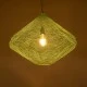 GloboStar® KENTUCKY 01866 Vintage Κρεμαστό Φωτιστικό Οροφής Μονόφωτο 1 x E27 AC220-240V IP20 - Φ60 x Υ50cm - Apple Green Μεταλλικό Πλέγμα - 5 Χρόνια Εγγύηση