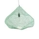 GloboStar® KENTUCKY 01866 Vintage Κρεμαστό Φωτιστικό Οροφής Μονόφωτο 1 x E27 AC220-240V IP20 - Φ60 x Υ50cm - Apple Green Μεταλλικό Πλέγμα - 5 Χρόνια Εγγύηση