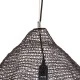GloboStar® KENTUCKY 01867 Vintage Κρεμαστό Φωτιστικό Πλέγμα Μονόφωτο 1 x E27 IP20 Καφέ Μέταλλο - Μ60 x Π60 x Υ50cm