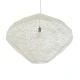 GloboStar® KENTUCKY 01868 Vintage Κρεμαστό Φωτιστικό Πλέγμα Μονόφωτο 1 x E27 IP20 Μπεζ Μέταλλο - Μ90 x Π90 x Υ70cm