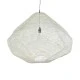 GloboStar® KENTUCKY 01868 Vintage Κρεμαστό Φωτιστικό Πλέγμα Μονόφωτο 1 x E27 IP20 Μπεζ Μέταλλο - Μ90 x Π90 x Υ70cm