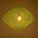GloboStar® KENTUCKY 01870 Vintage Κρεμαστό Φωτιστικό Οροφής Μονόφωτο 1 x E27 AC220-240V IP20 - Φ90 x Υ70cm - Apple Green Μεταλλικό Πλέγμα - 5 Χρόνια Εγγύηση