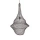 GloboStar® KENTUCKY 01875 Vintage Κρεμαστό Φωτιστικό Πλέγμα Μονόφωτο 1 x E27 IP20 Καφέ Μέταλλο - Μ50 x Π50 x Υ90cm
