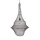 GloboStar® KENTUCKY 01875 Vintage Κρεμαστό Φωτιστικό Πλέγμα Μονόφωτο 1 x E27 IP20 Καφέ Μέταλλο - Μ50 x Π50 x Υ90cm