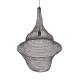 GloboStar® KENTUCKY 01875 Vintage Κρεμαστό Φωτιστικό Πλέγμα Μονόφωτο 1 x E27 IP20 Καφέ Μέταλλο - Μ50 x Π50 x Υ90cm