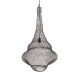 GloboStar® KENTUCKY 01875 Vintage Κρεμαστό Φωτιστικό Πλέγμα Μονόφωτο 1 x E27 IP20 Καφέ Μέταλλο - Μ50 x Π50 x Υ90cm