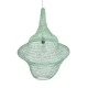 GloboStar® KENTUCKY 01876 Vintage Κρεμαστό Φωτιστικό Οροφής Μονόφωτο 1 x E27 AC220-240V IP20 - Φ50 x Υ90cm - Τιρκουάζ Μεταλλικό Πλέγμα - 5 Χρόνια Εγγύηση