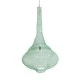 GloboStar® KENTUCKY 01879 Vintage Κρεμαστό Φωτιστικό Οροφής Μονόφωτο 1 x E27 AC220-240V IP20 - Φ80 x Υ140cm - Τιρκουάζ Μεταλλικό Πλέγμα - 5 Χρόνια Εγγύηση