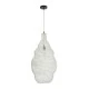 GloboStar® KENTUCKY 01895 Vintage Κρεμαστό Φωτιστικό Πλέγμα Μονόφωτο 1 x E27 IP20 Μπεζ Μέταλλο - Μ40 x Π40 x Υ70cm