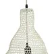 GloboStar® KENTUCKY 01895 Vintage Κρεμαστό Φωτιστικό Πλέγμα Μονόφωτο 1 x E27 IP20 Μπεζ Μέταλλο - Μ40 x Π40 x Υ70cm