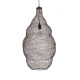 GloboStar® KENTUCKY 01896 Vintage Κρεμαστό Φωτιστικό Οροφής Μονόφωτο 1 x E27 AC220-240V IP20 - Φ40 x Υ70cm - Σκούρο Καφέ Μεταλλικό Πλέγμα - 5 Χρόνια Εγγύηση
