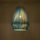 GloboStar® SALERNO 02336 Boho Κρεμαστό Φωτιστικό Πλέγμα Μονόφωτο 1 x E27 IP20 Πολύχρωμο Νήμα - Μ50 x Π50 x Υ60cm