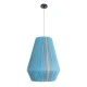 GloboStar® SALERNO 02336 Boho Κρεμαστό Φωτιστικό Πλέγμα Μονόφωτο 1 x E27 IP20 Πολύχρωμο Νήμα - Μ50 x Π50 x Υ60cm