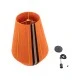 GloboStar® SALERNO 02337 Boho Κρεμαστό Φωτιστικό Οροφής Μονόφωτο 1 x E27 AC220-240V IP20 - Φ50 x Υ60cm - Πορτοκαλί με Μαύρο και Καφέ με Κίτρινες Λεπτομέριες Λεπτό Νήμα Βαμβακερό Πλέγμα