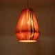 GloboStar® SALERNO 02337 Boho Κρεμαστό Φωτιστικό Οροφής Μονόφωτο 1 x E27 AC220-240V IP20 - Φ50 x Υ60cm - Πορτοκαλί με Μαύρο και Καφέ με Κίτρινες Λεπτομέριες Λεπτό Νήμα Βαμβακερό Πλέγμα