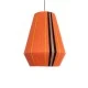 GloboStar® SALERNO 02337 Boho Κρεμαστό Φωτιστικό Οροφής Μονόφωτο 1 x E27 AC220-240V IP20 - Φ50 x Υ60cm - Πορτοκαλί με Μαύρο και Καφέ με Κίτρινες Λεπτομέριες Λεπτό Νήμα Βαμβακερό Πλέγμα