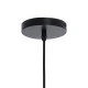 GloboStar® SALERNO 02337 Boho Κρεμαστό Φωτιστικό Οροφής Μονόφωτο 1 x E27 AC220-240V IP20 - Φ50 x Υ60cm - Πορτοκαλί με Μαύρο και Καφέ με Κίτρινες Λεπτομέριες Λεπτό Νήμα Βαμβακερό Πλέγμα