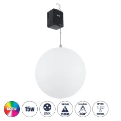 Επαγγελματικό φωτιστικό ειδικών εφέ Φ60cm KINETIC BALL Light CREE LED 4in1 15W LED SMD Chips RGBW