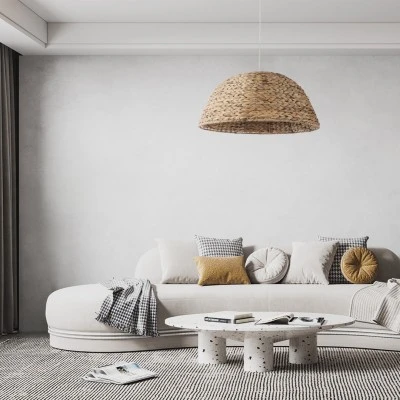 Boho Κρεμαστό Φωτιστικό MANGATA Μονόφωτο 1 x E27 AC220-240V IP20 - Φ60 x Υ28cm - Καφέ Water Hyacinth - Υδρουάκινθος Πλέγμα Καμπάνα GloboStar® MANGATA 01847 Boho Κρεμαστό Φωτιστικό Οροφής Μονόφωτο 1 x E27 AC220-240V IP20 - Φ60 x Υ28cm - Καφέ Water Hyacinth - Υδρουάκινθος Πλέγμα Καμπάνα - 5 Χρόνια Εγγύηση
