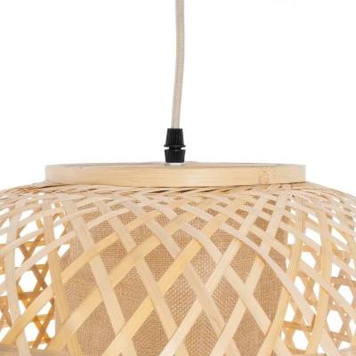 Boho κρεμαστό φωτιστικό MAURITIUS μονόφωτο καφέ ξύλινο Bamboo Φ40 1 x E27 AC 220-240V Boho κρεμαστό φωτιστικό MAURITIUS μονόφωτο καφέ ξύλινο Bamboo Φ40 1 x E27 AC 220-240V