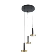 Κρεμαστό Φωτιστικό ZANE LED 18W 2016lm CCT Dimmable – Μαύρο & Χρυσό, Τηλεχειριστήριο, 2700K-4500K-6000K