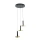 Κρεμαστό Φωτιστικό ZANE LED 18W 2016lm CCT Dimmable – Μαύρο & Χρυσό, Τηλεχειριστήριο, 2700K-4500K-6000K
