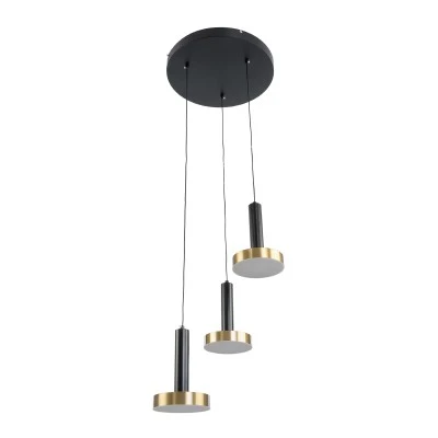 Κρεμαστό Φωτιστικό ZANE LED 18W 2016lm CCT Dimmable – Μαύρο & Χρυσό, Τηλεχειριστήριο, 2700K-4500K-6000K