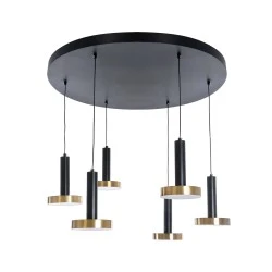 Κρεμαστό Φωτιστικό ZANE LED 100W 11200lm CCT Dimmable – Μαύρο & Χρυσό, Τηλεχειριστήριο, 2700K-4500K-6000K