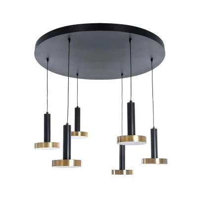 Κρεμαστό Φωτιστικό ZANE LED 100W 11200lm CCT Dimmable – Μαύρο & Χρυσό, Τηλεχειριστήριο, 2700K-4500K-6000K