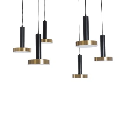 Κρεμαστό Φωτιστικό ZANE LED 100W 11200lm CCT Dimmable – Μαύρο & Χρυσό, Τηλεχειριστήριο, 2700K-4500K-6000K