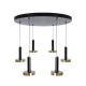 Κρεμαστό Φωτιστικό ZANE LED 100W 11200lm CCT Dimmable – Μαύρο & Χρυσό, Τηλεχειριστήριο, 2700K-4500K-6000K