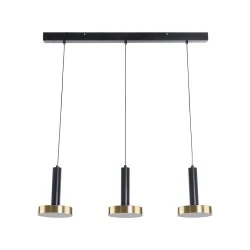 Κρεμαστό Φωτιστικό ZANE LED 54W 6048lm CCT Dimmable – Μαύρο & Χρυσό, Τηλεχειριστήριο, 2700K-4500K-6000K