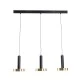 Κρεμαστό Φωτιστικό ZANE LED 54W 6048lm CCT Dimmable – Μαύρο & Χρυσό, Τηλεχειριστήριο, 2700K-4500K-6000K